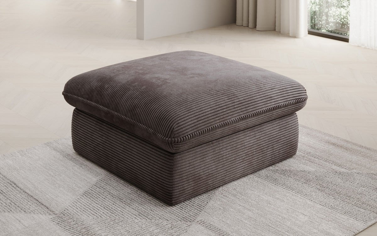 Tabouret d'appoint Cuddle en Côtelé 90x90cm