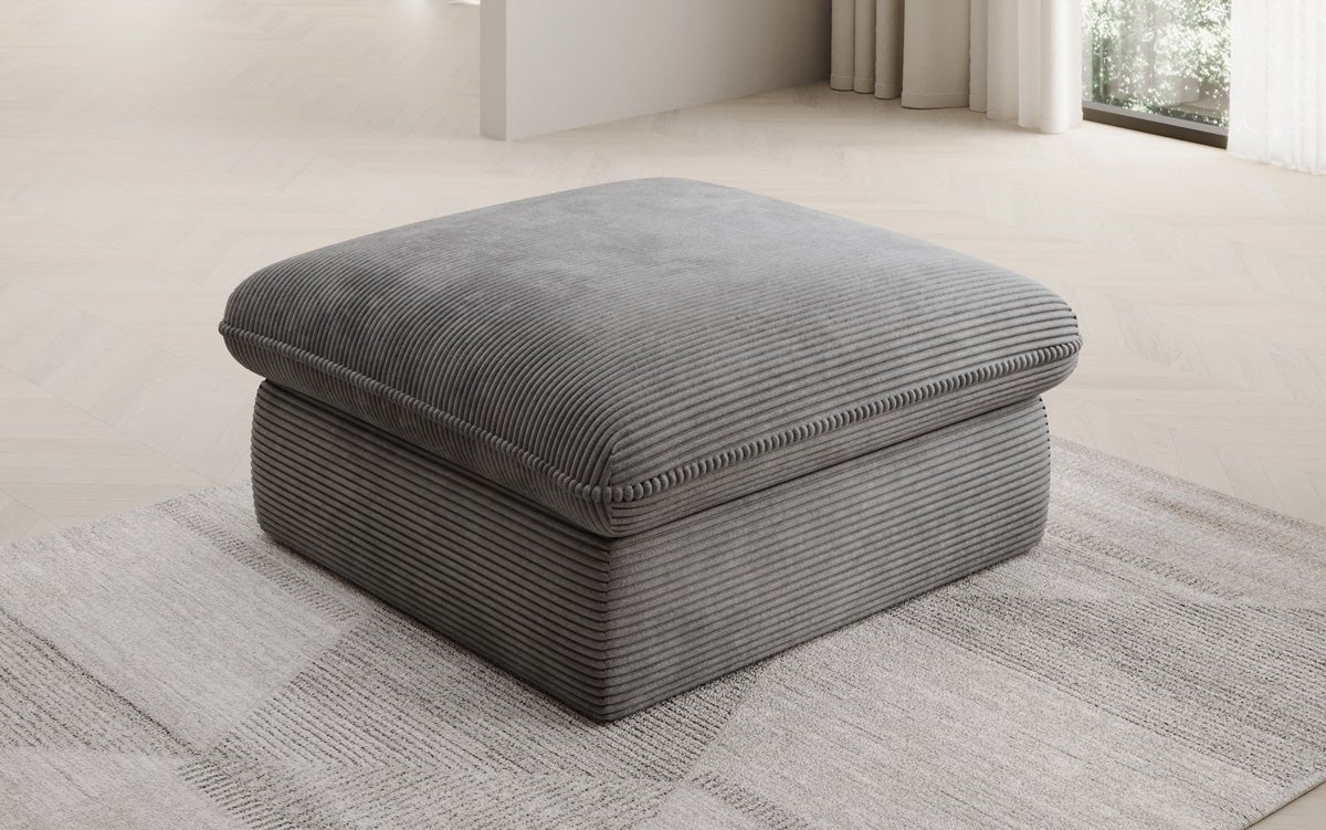 Tabouret d'appoint Cuddle en Côtelé 90x90cm