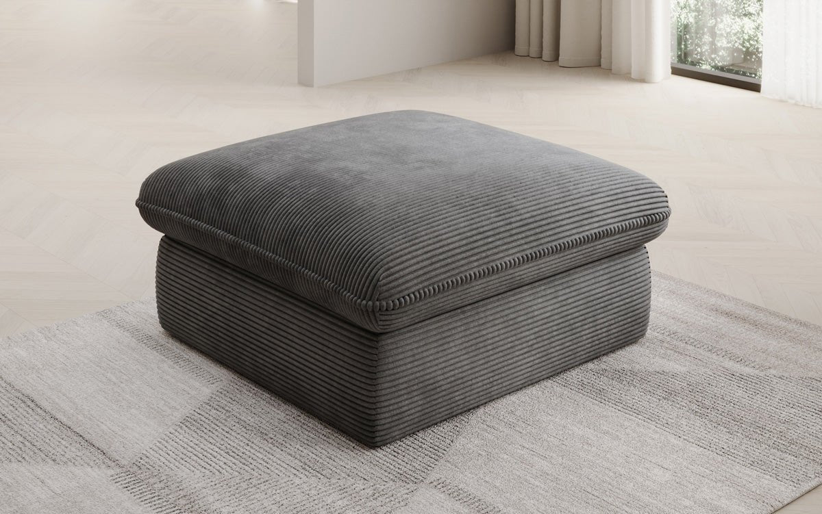 Tabouret d'appoint Cuddle en Côtelé 90x90cm