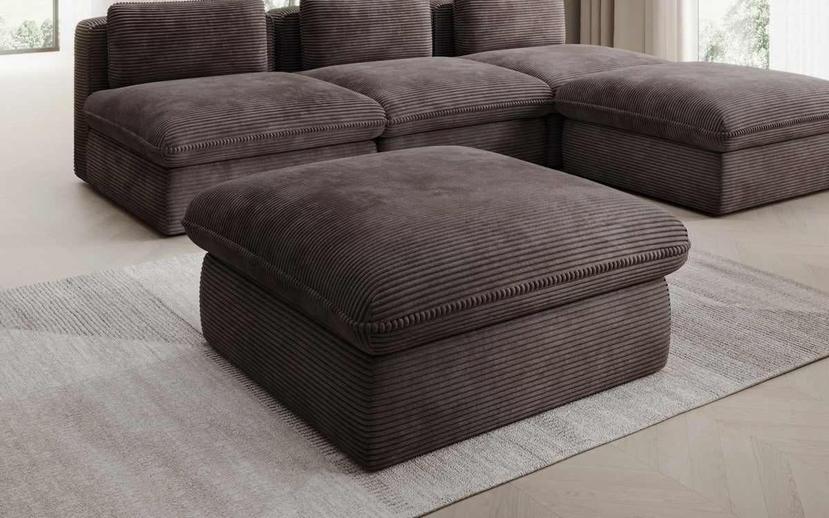 Tabouret d'appoint Cuddle en Côtelé 90x90cm