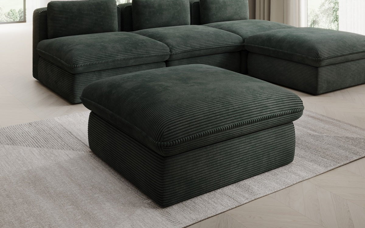 Tabouret d'appoint Cuddle en Côtelé 90x90cm