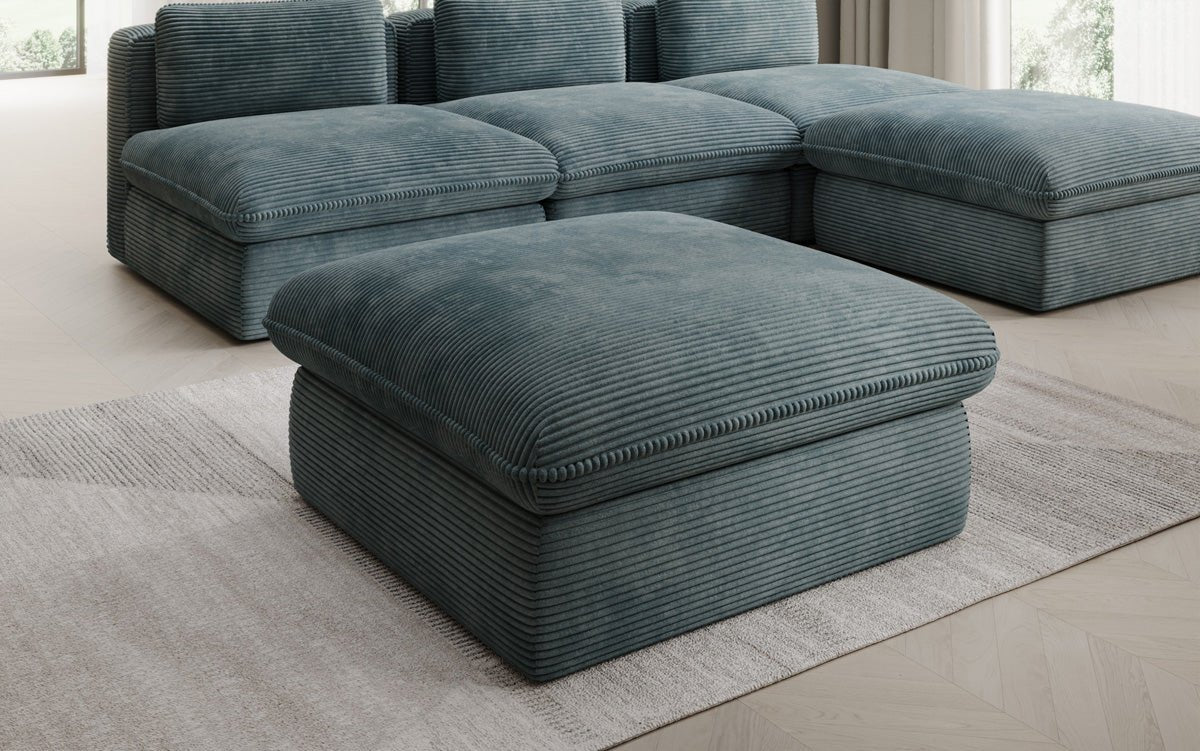 Tabouret d'appoint Cuddle en Côtelé 90x90cm