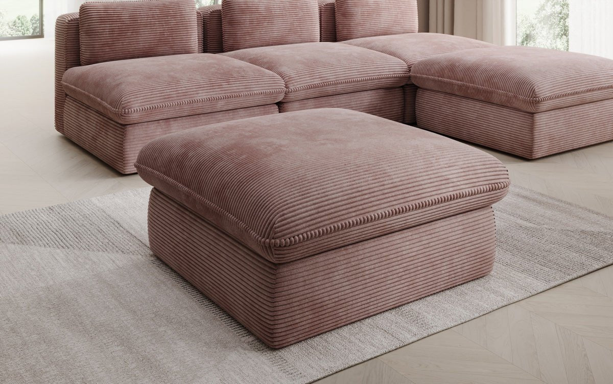 Tabouret d'appoint Cuddle en Côtelé 90x90cm