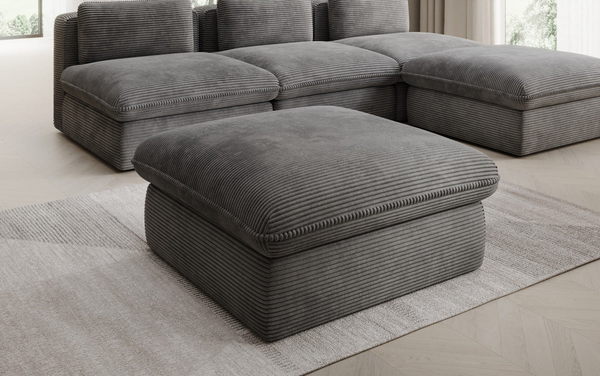Tabouret d'appoint Cuddle en Côtelé 90x90cm