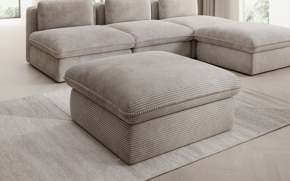 Tabouret d'appoint Cuddle en Côtelé 90x90cm