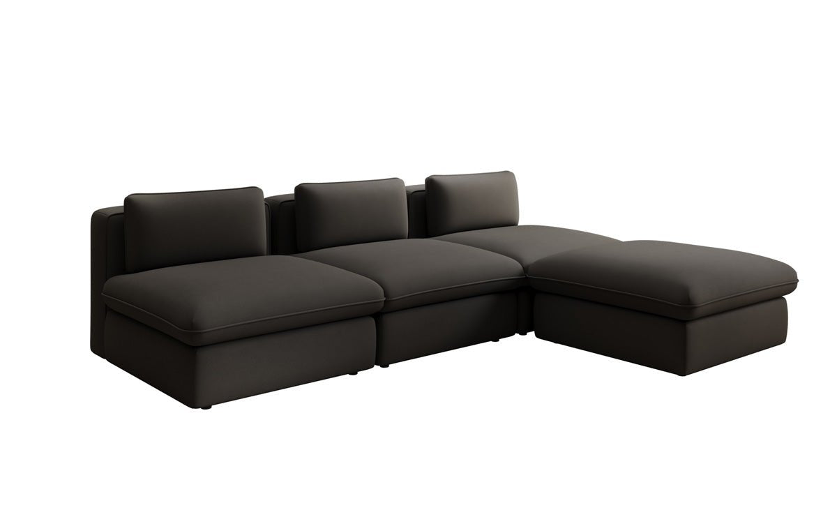 Canapé d'angle L Designer Câlin en Tissu