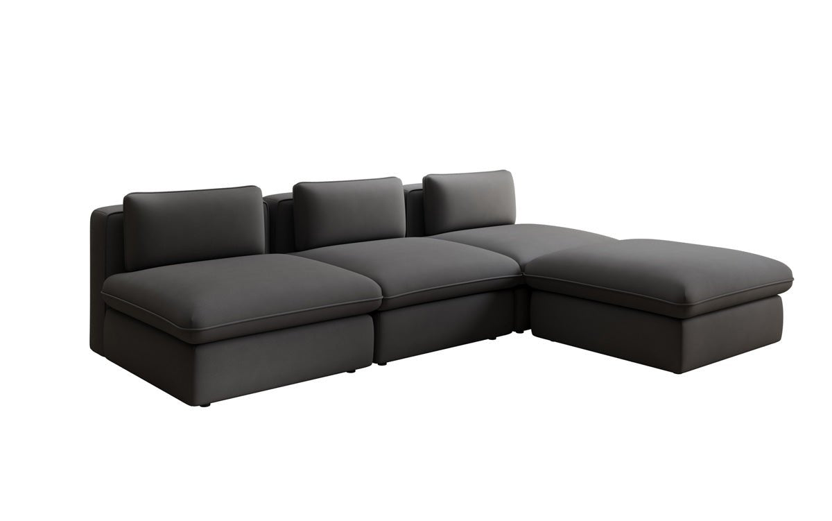 Canapé d'angle L Designer Câlin en Tissu