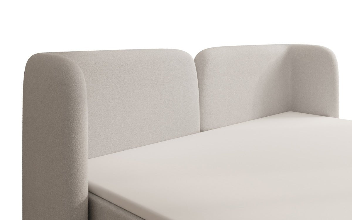 Lit boxspring Riva Bouclé avec rangement