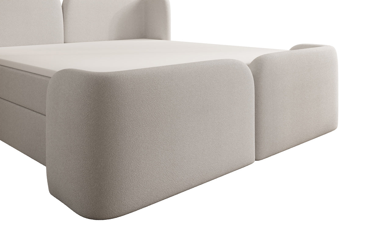 Lit boxspring Riva Bouclé avec rangement