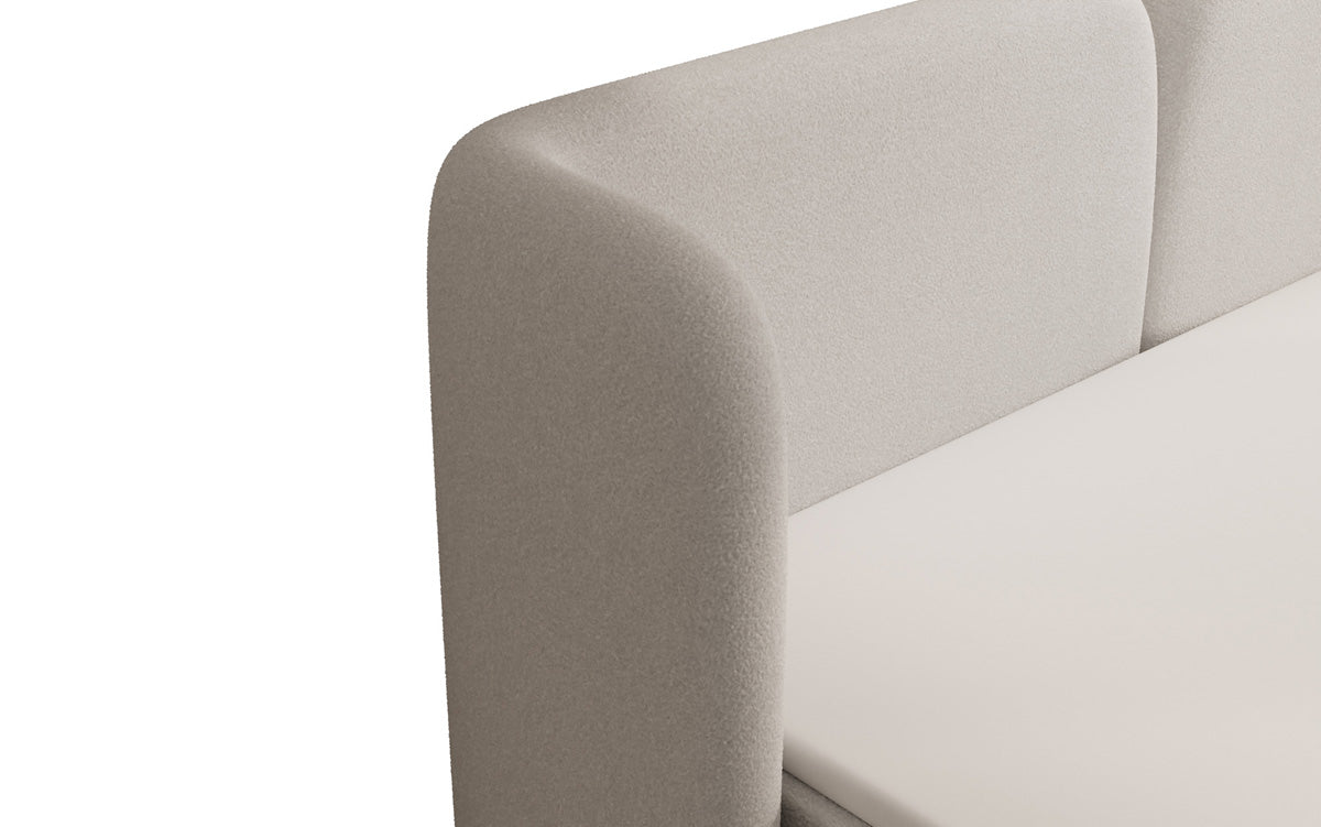 Lit boxspring Riva Bouclé avec rangement