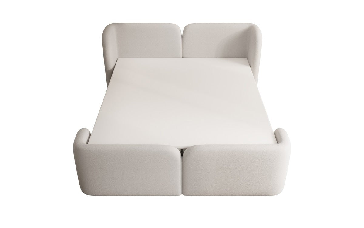Lit boxspring Riva Bouclé avec rangement