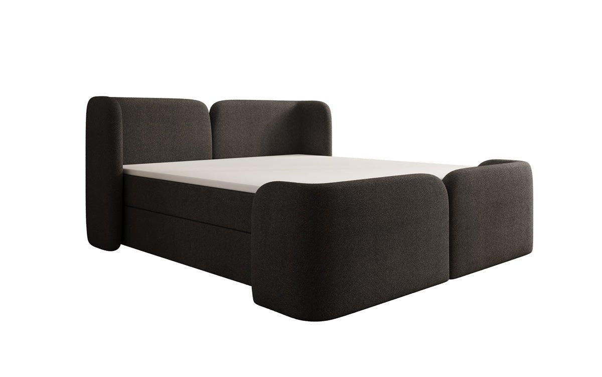 Lit boxspring Riva Bouclé avec rangement