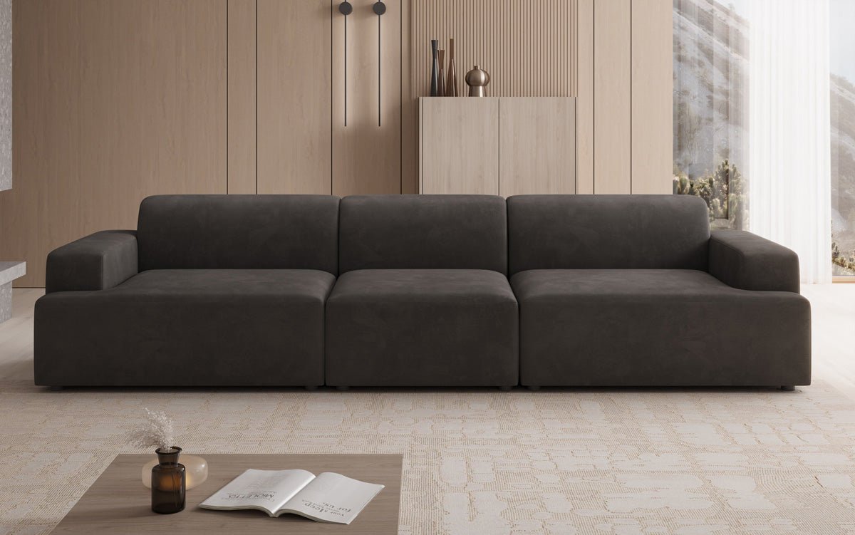 Canapé design Monza 3 places XXL en Velours