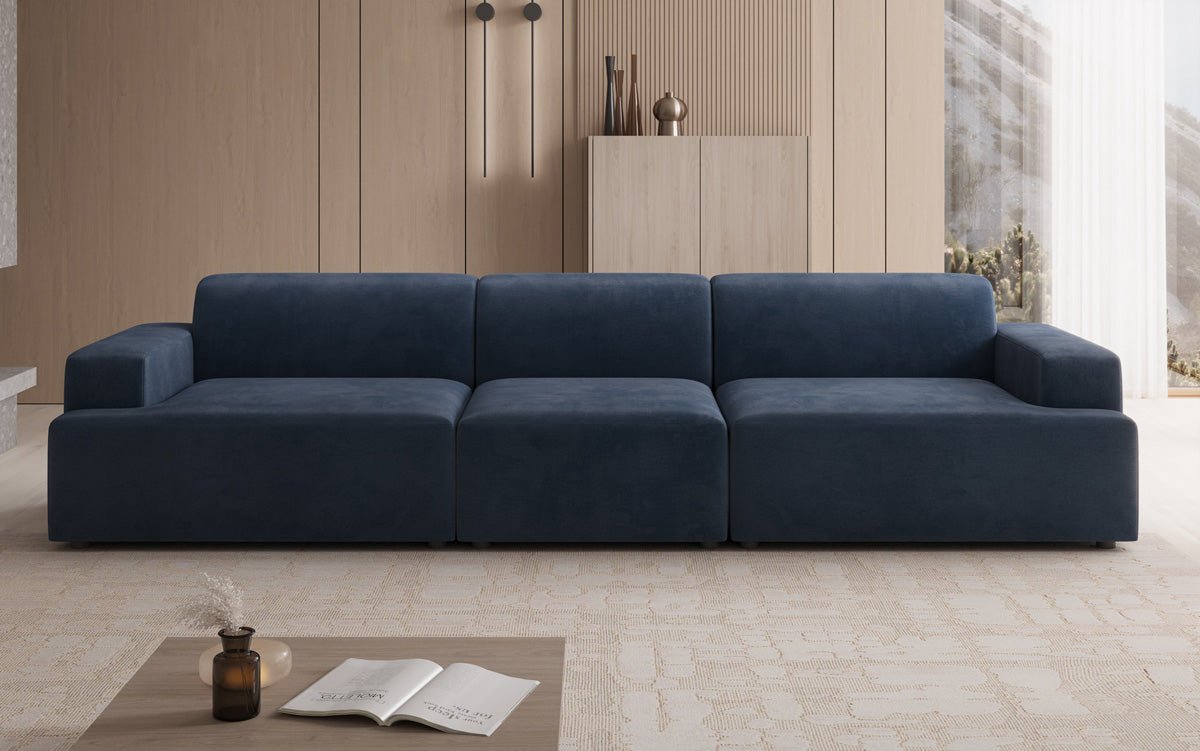 Canapé design Monza 3 places XXL en Velours