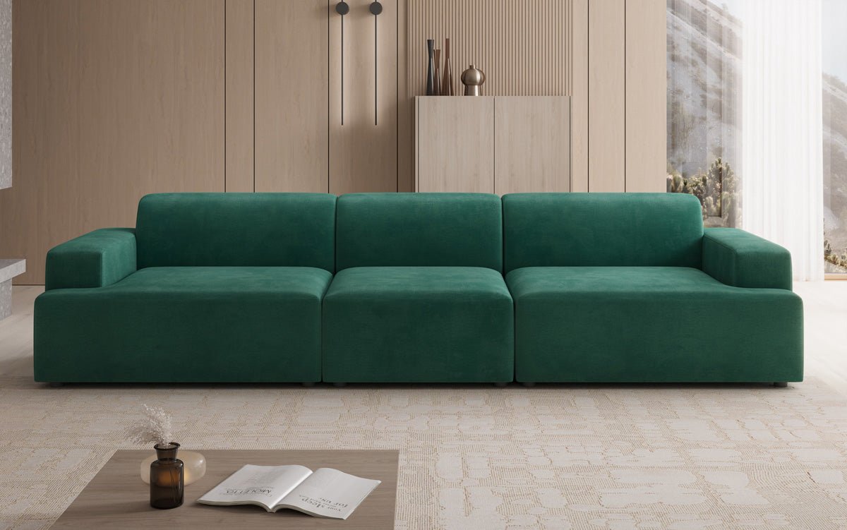 Canapé design Monza 3 places XXL en Velours