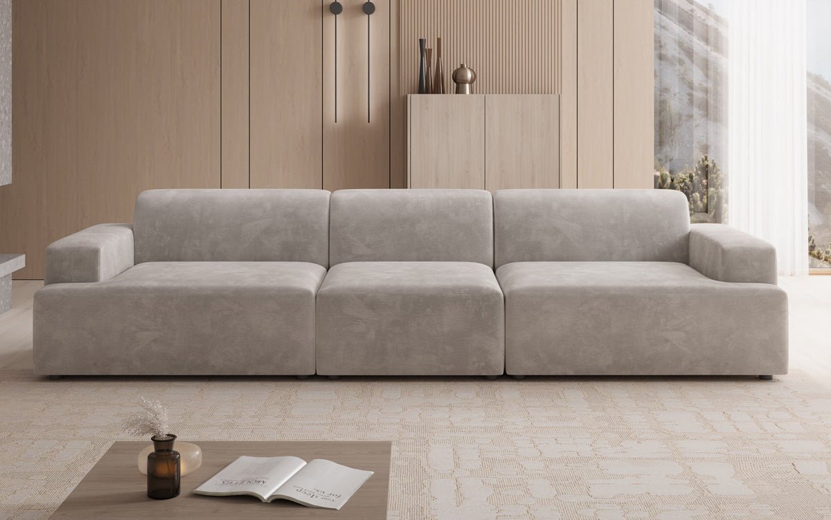 Canapé design Monza 3 places XXL en Velours