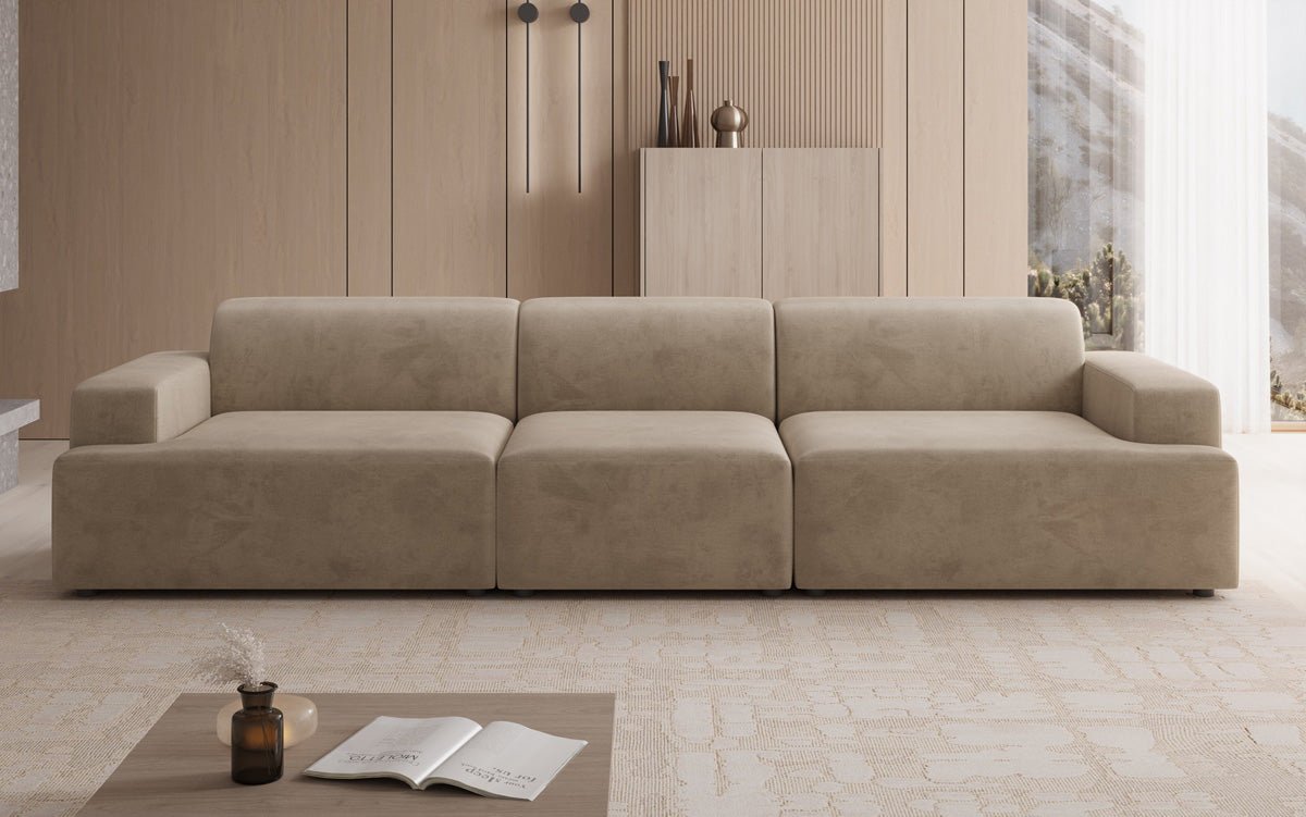 Canapé design Monza 3 places XXL en Velours