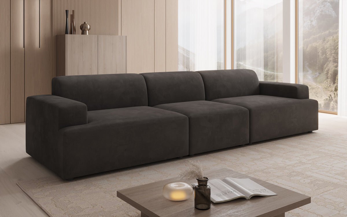 Canapé design Monza 3 places XXL en Velours