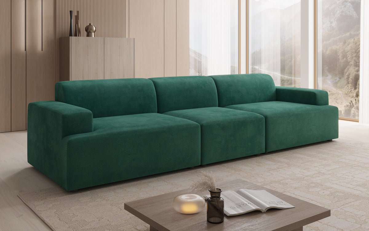 Canapé design Monza 3 places XXL en Velours