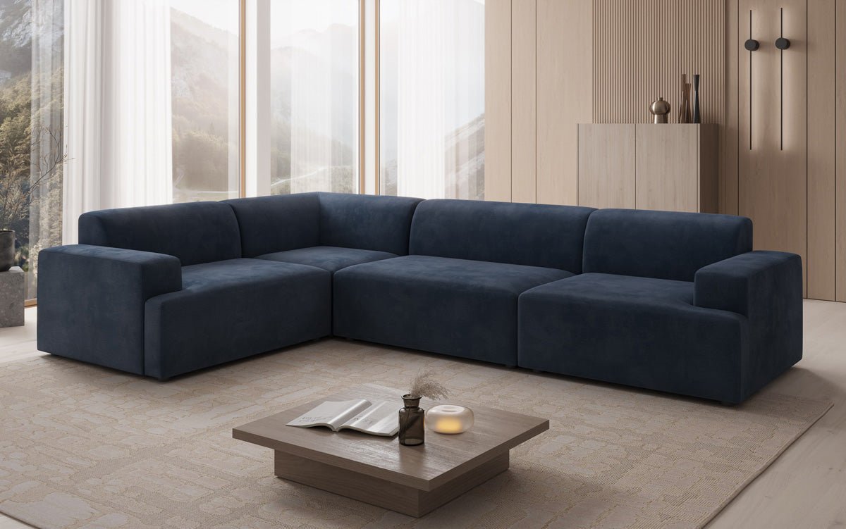 Canapé design Monza Wohnlandschaft L en Velours