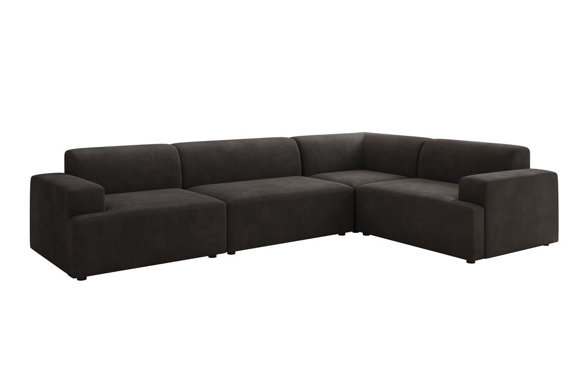Canapé design Monza Wohnlandschaft L en Velours
