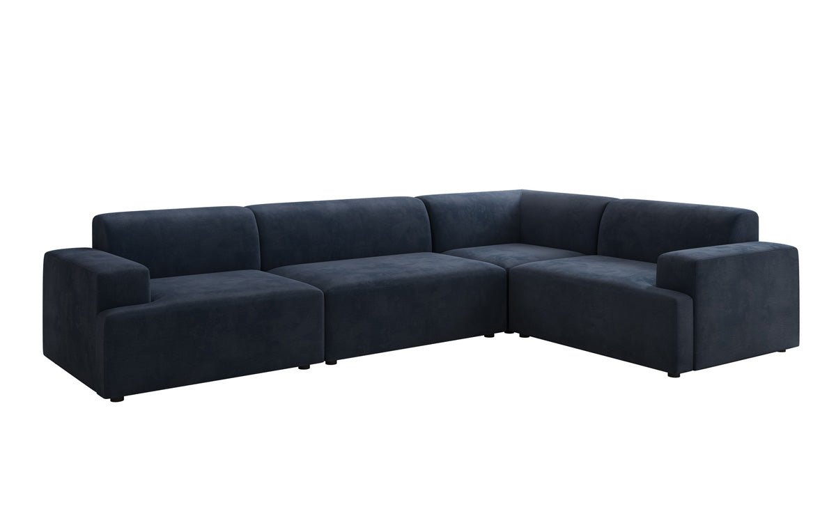 Canapé design Monza Wohnlandschaft L en Velours