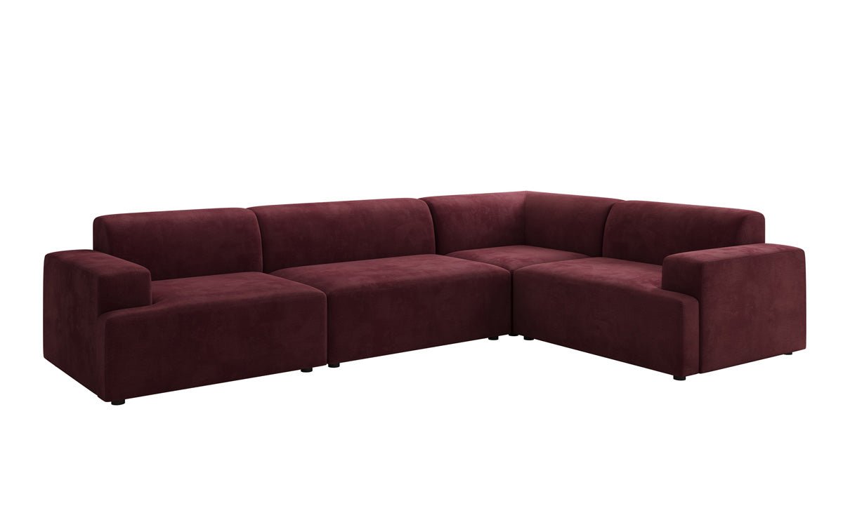 Canapé design Monza Wohnlandschaft L en Velours