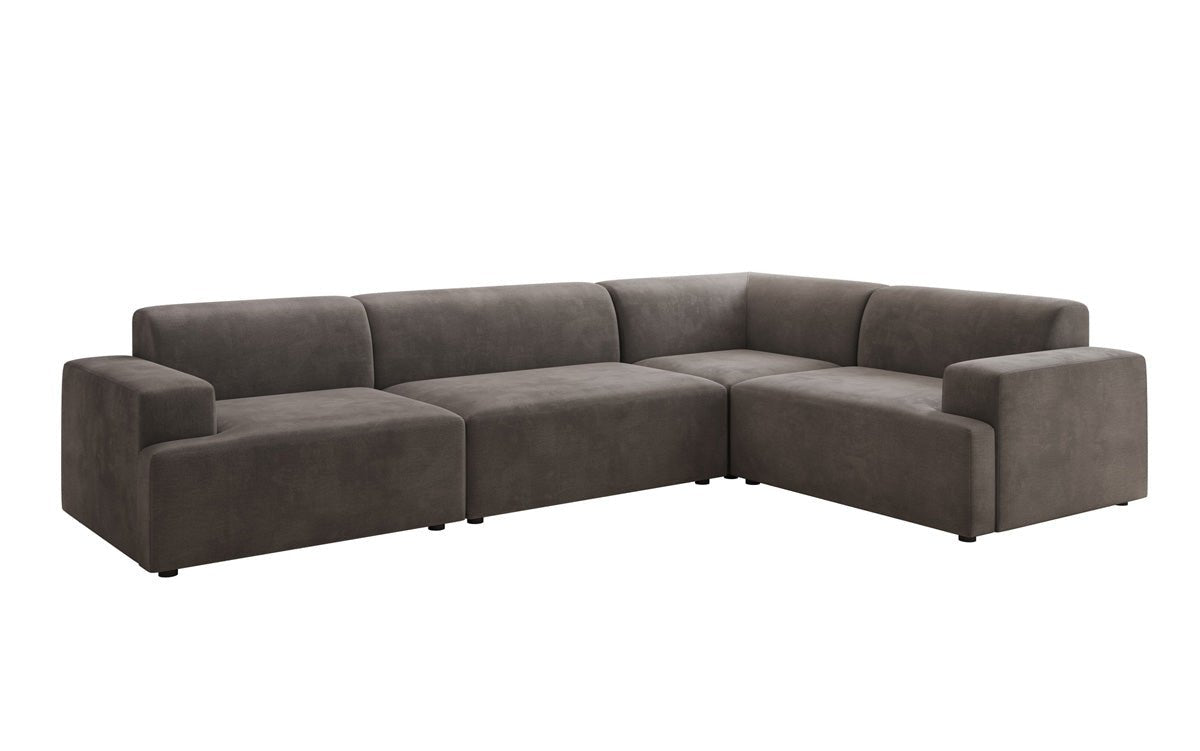 Canapé design Monza Wohnlandschaft L en Velours