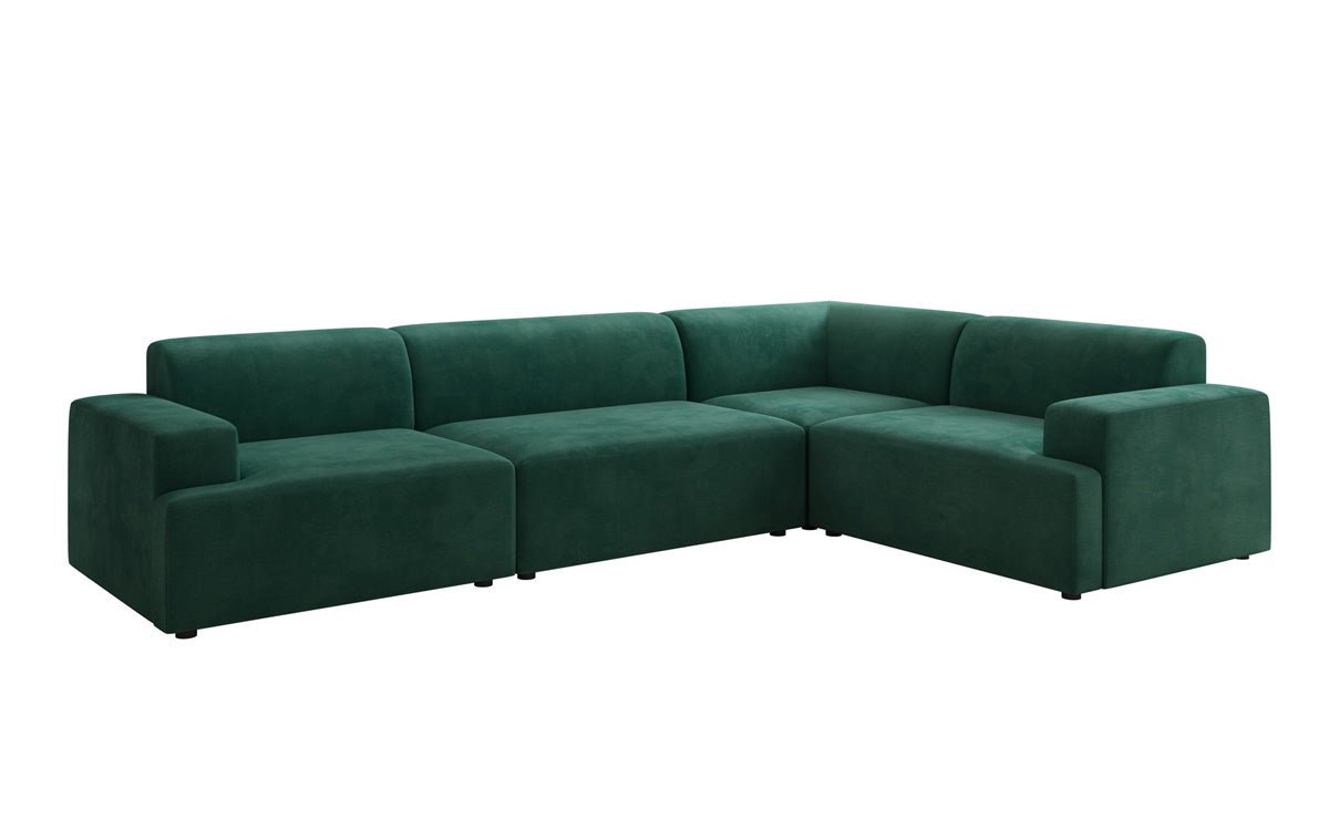 Canapé design Monza Wohnlandschaft L en Velours