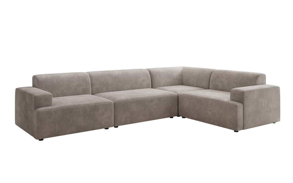 Canapé design Monza Wohnlandschaft L en Velours