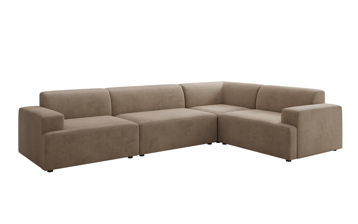 Canapé design Monza Wohnlandschaft L en Velours
