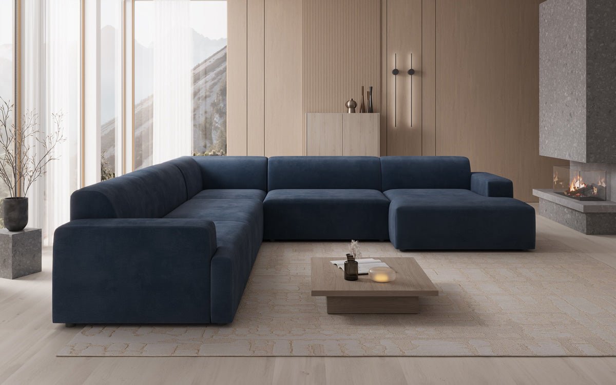Canapé design Monza Wohnlandschaft U XXL en Velours