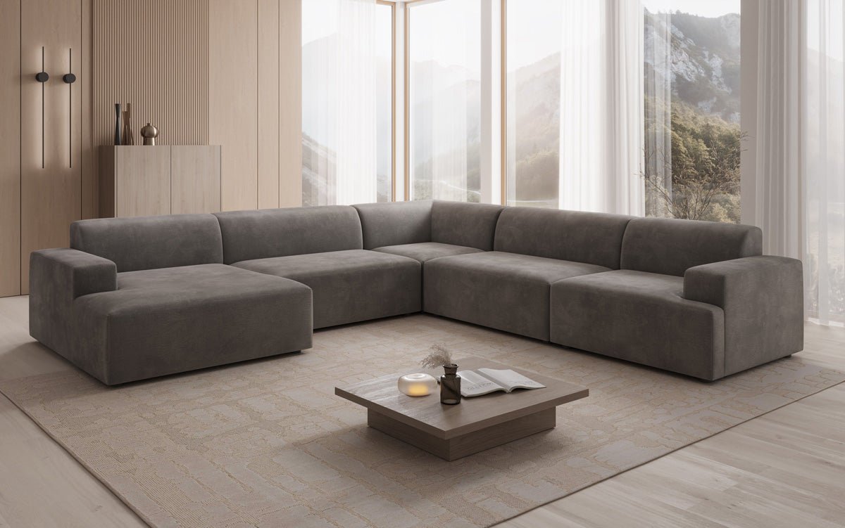 Canapé design Monza Wohnlandschaft U XXL en Velours