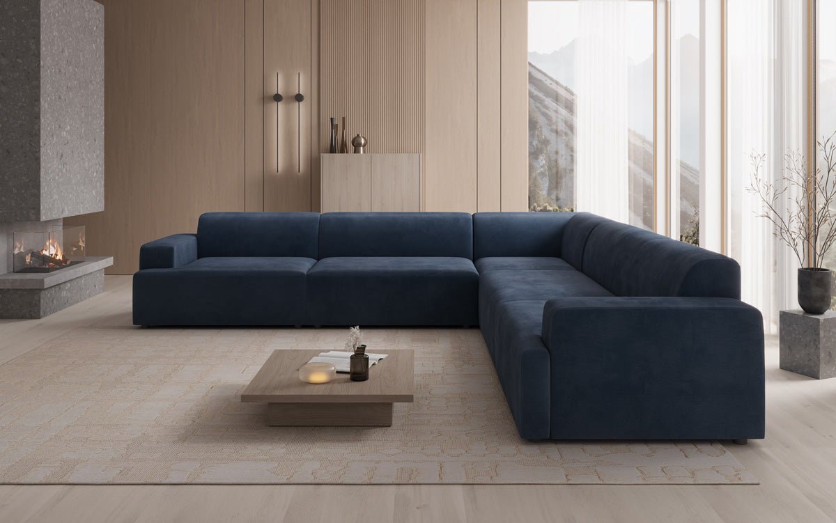 Canapé design Monza Wohnlandschaft L XXL en Velours