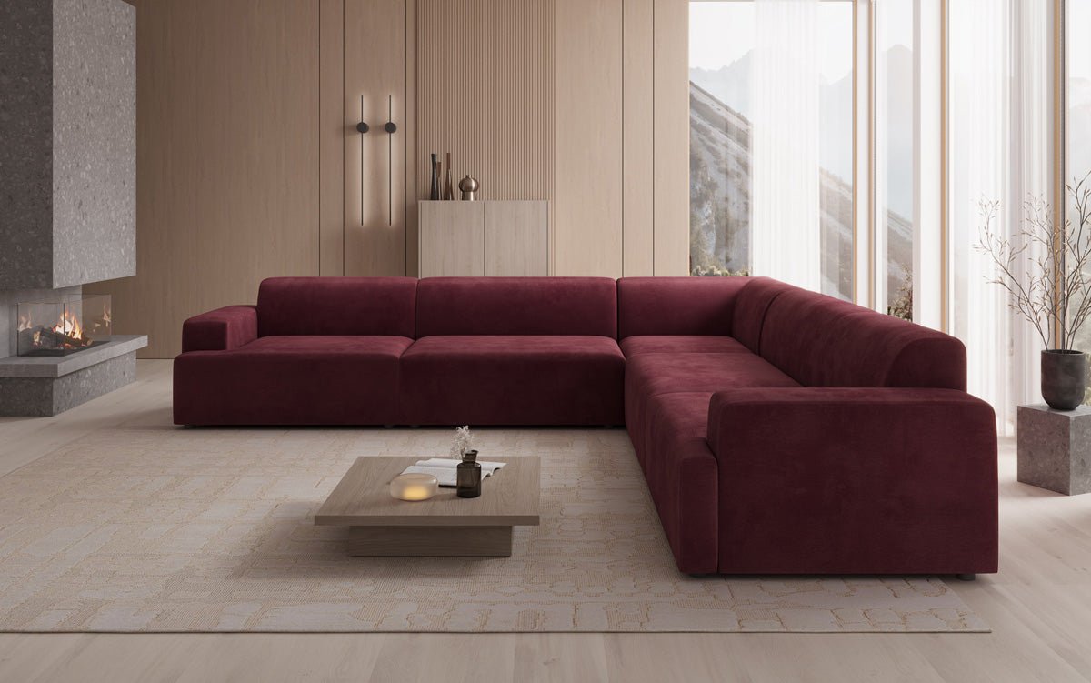 Canapé design Monza Wohnlandschaft L XXL en Velours