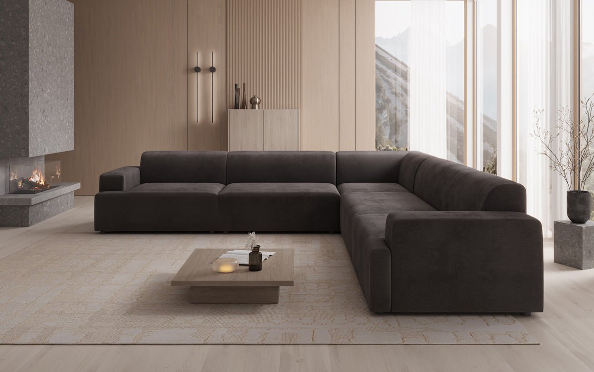 Canapé design Monza Wohnlandschaft L XXL en Velours