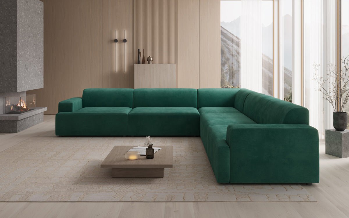 Canapé design Monza Wohnlandschaft L XXL en Velours