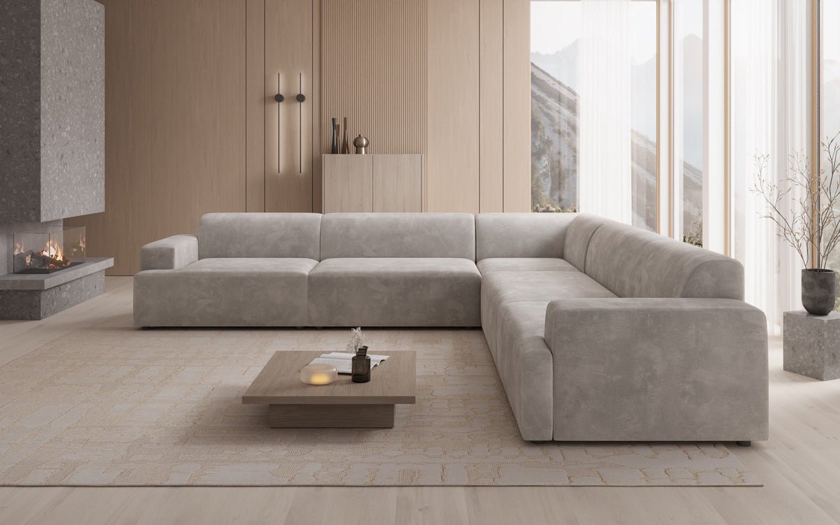 Canapé design Monza Wohnlandschaft L XXL en Velours