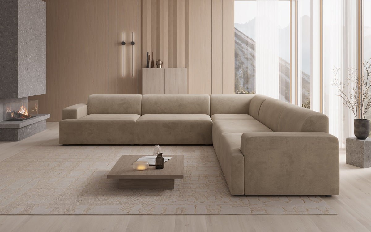 Canapé design Monza Wohnlandschaft L XXL en Velours