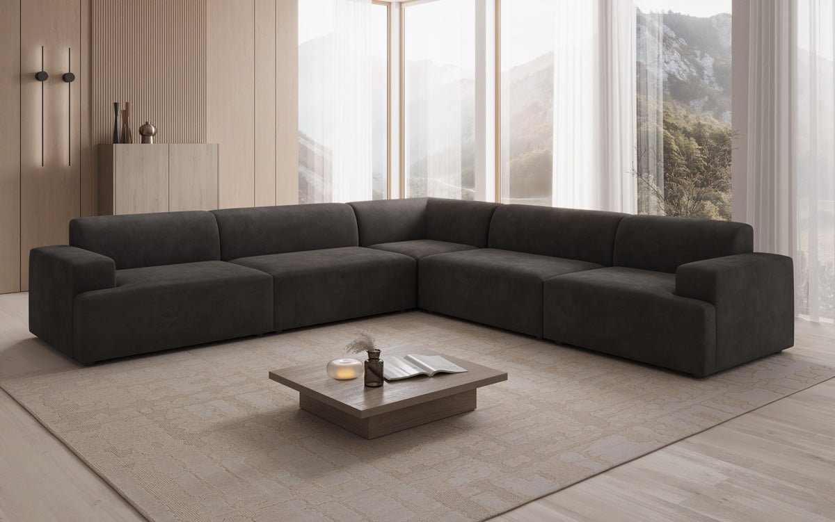 Canapé design Monza Wohnlandschaft L XXL en Velours