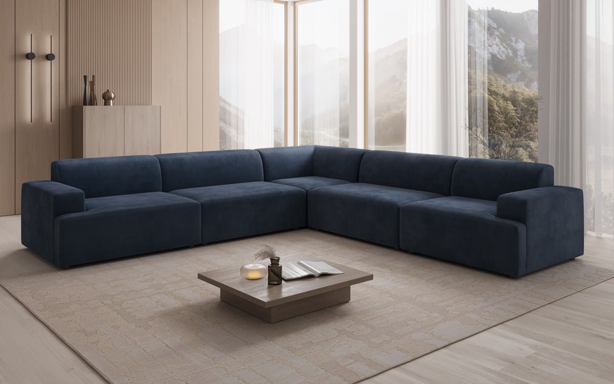 Canapé design Monza Wohnlandschaft L XXL en Velours