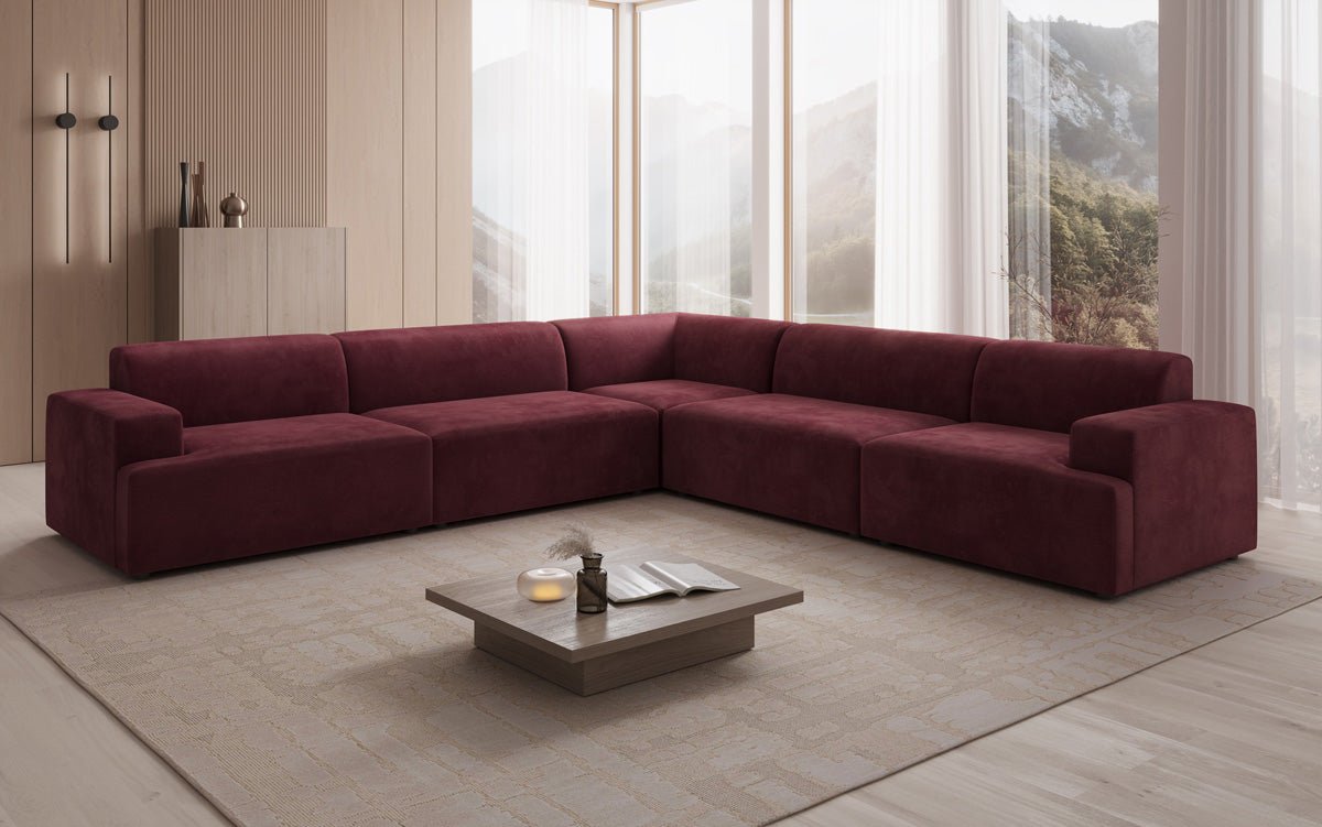 Canapé design Monza Wohnlandschaft L XXL en Velours