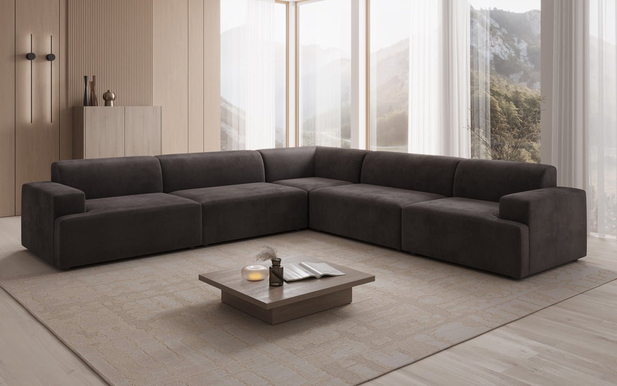 Canapé design Monza Wohnlandschaft L XXL en Velours