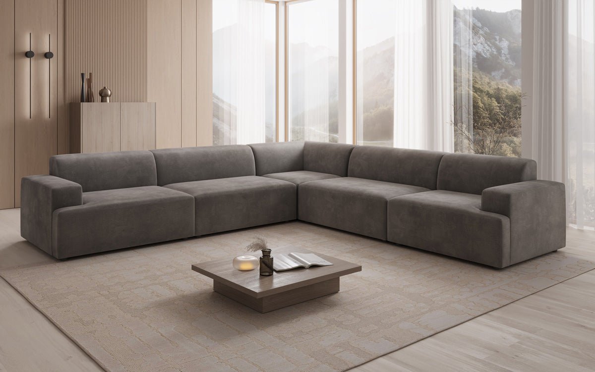 Canapé design Monza Wohnlandschaft L XXL en Velours