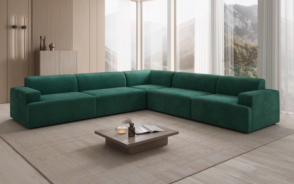 Canapé design Monza Wohnlandschaft L XXL en Velours