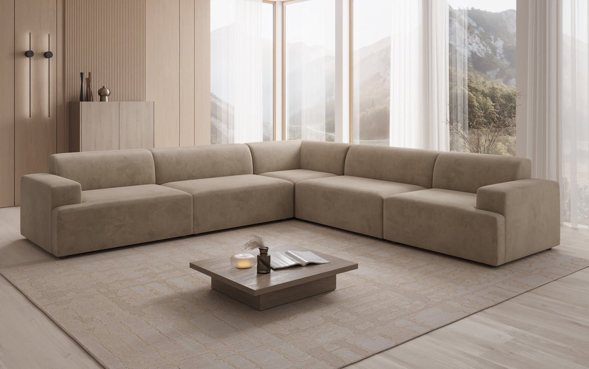 Canapé design Monza Wohnlandschaft L XXL en Velours