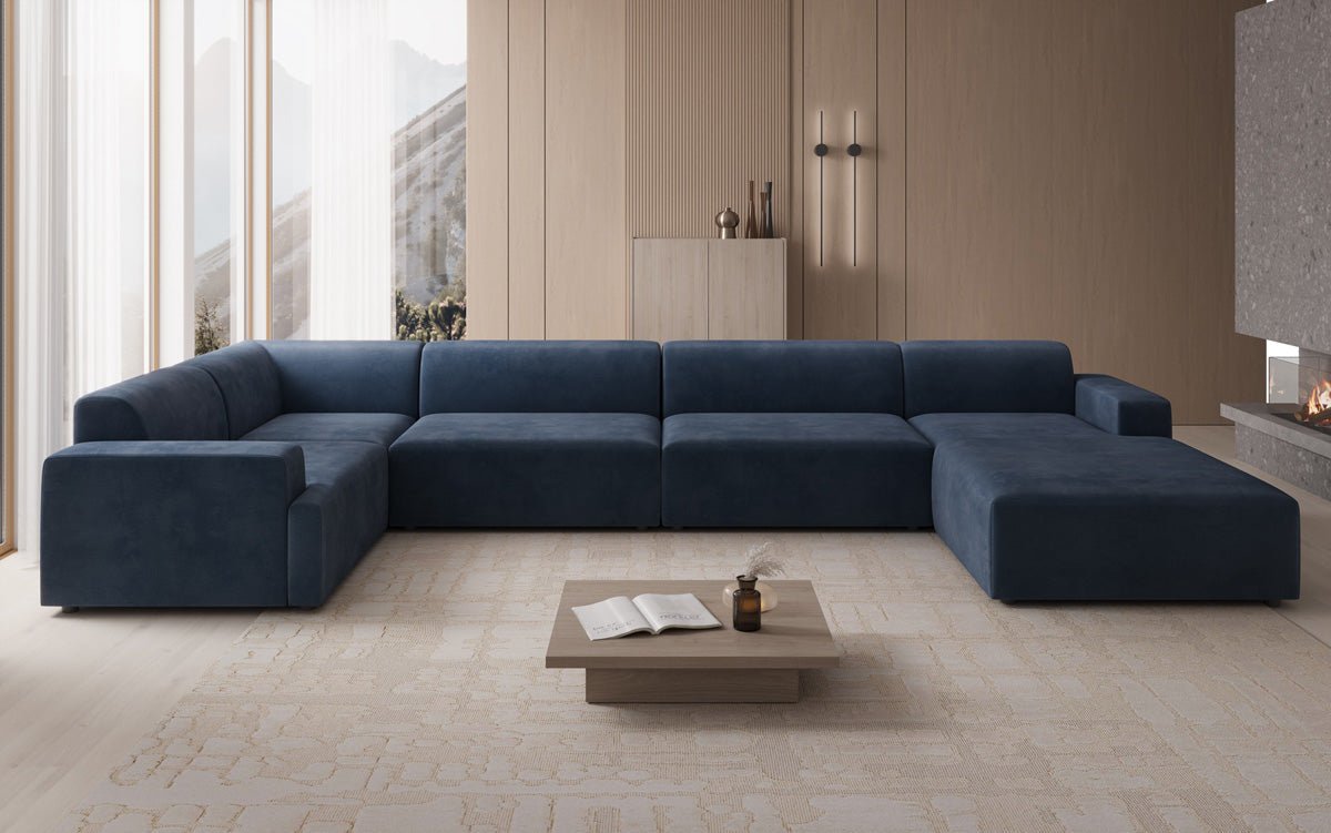 Canapé design Monza U XXL en Velours