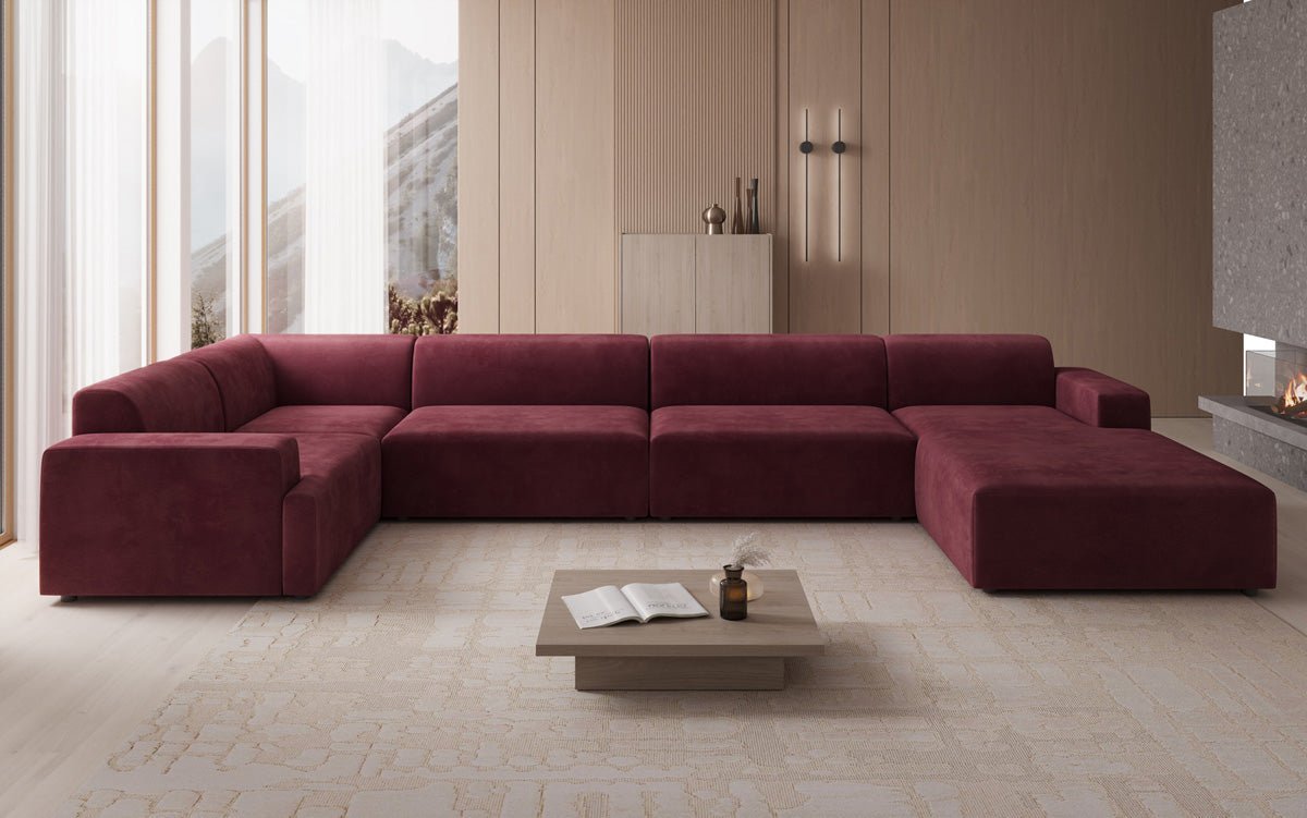 Canapé design Monza U XXL en Velours