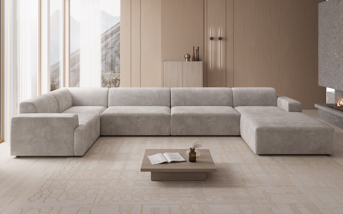 Canapé design Monza U XXL en Velours
