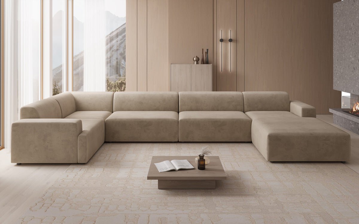 Canapé design Monza U XXL en Velours